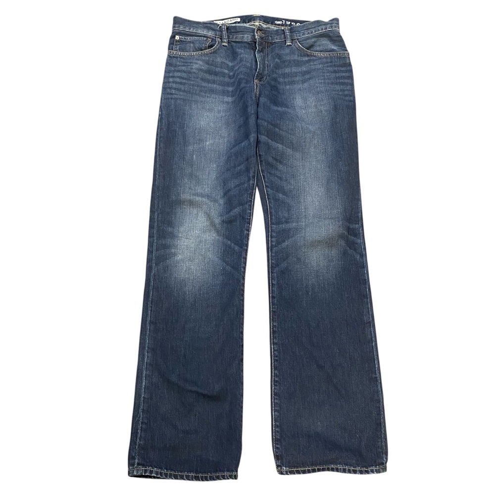 Gap 1969 Men's Standard Jeans Dark Wash Distressed Jeans Sz 34 X 34